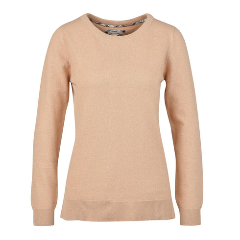 Maglia Donna Pendle Crew Knit lana e cotone Caramello BARBOUR- Francavilla Moda